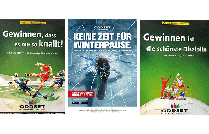 ODDSET-Plakate im Wandel der Zeit