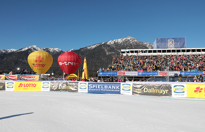 Dieses Bild des Zielbereichs von Garmisch-Partenkirchen ist unter Nennung der Bildquelle „SLSV Bayern/Kytyr“ honorarfrei verwendbar.