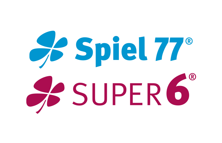 Das Logo von Spiel 77 und das Logo von SUPER 6. Bildquelle: SLSV