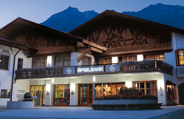 Außenansicht der Spielbank Garmisch-Partenkirchen. Foto: SLSV