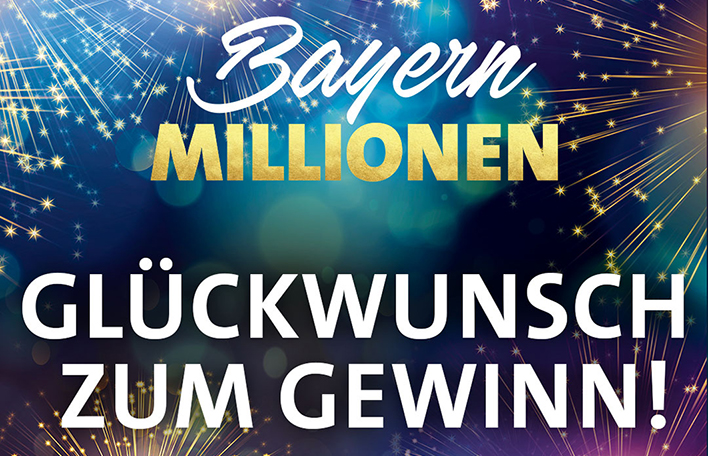 Gewinn-Glückwunschgrafik zu den BayernMILLIONEN. Bild: SLSV