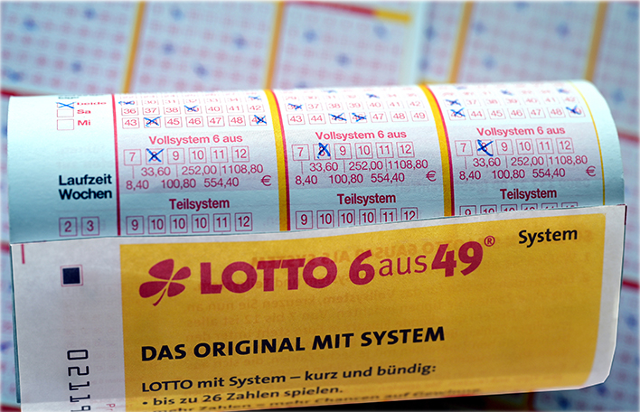 Ausgefüllter LOTTO 6aus49 Systemschein, Foto: SLSV